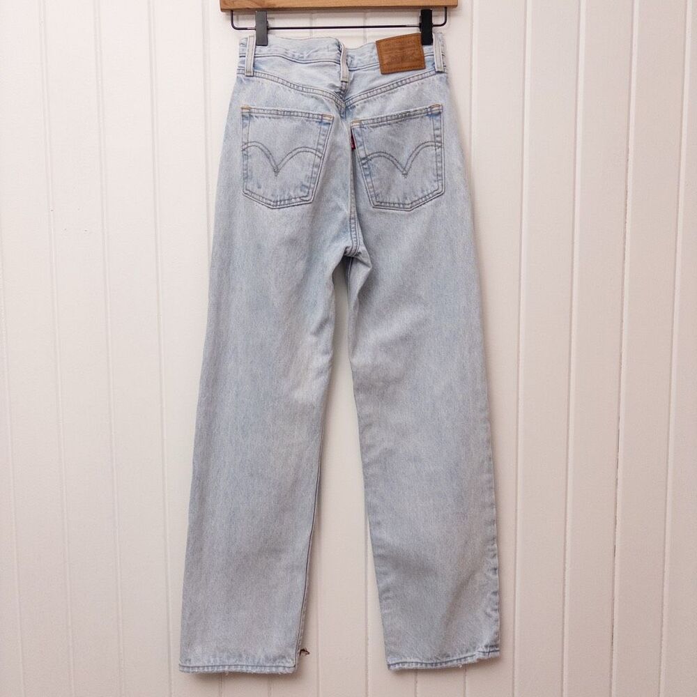 Levi's Ribcage Straight Ankle Jeans Ojai Shore Size 25 - Picture 6 of 11